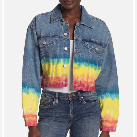 Blank NYC rainbow denim jacket. - Picture 2 of 8